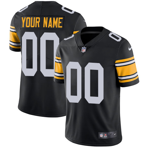 Nike Pittsburgh Steelers Customized Black Alternate Stitched Vapor ...