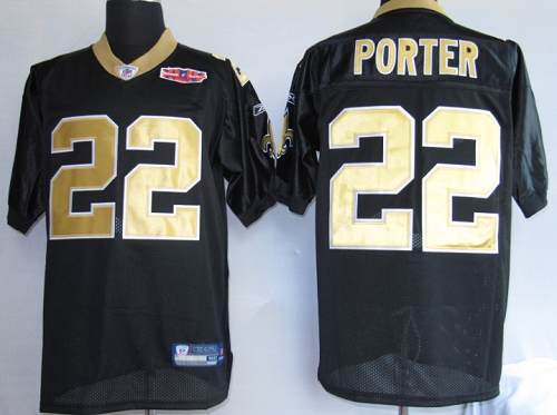 Saints #22 Tracy Porter Black With Super Bowl Patch Stitched NFL ...